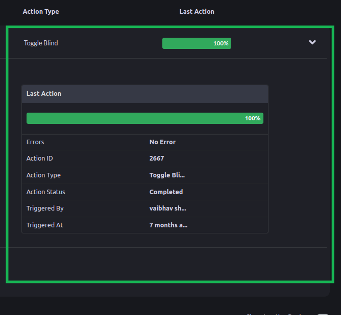 Monitoring Action progress