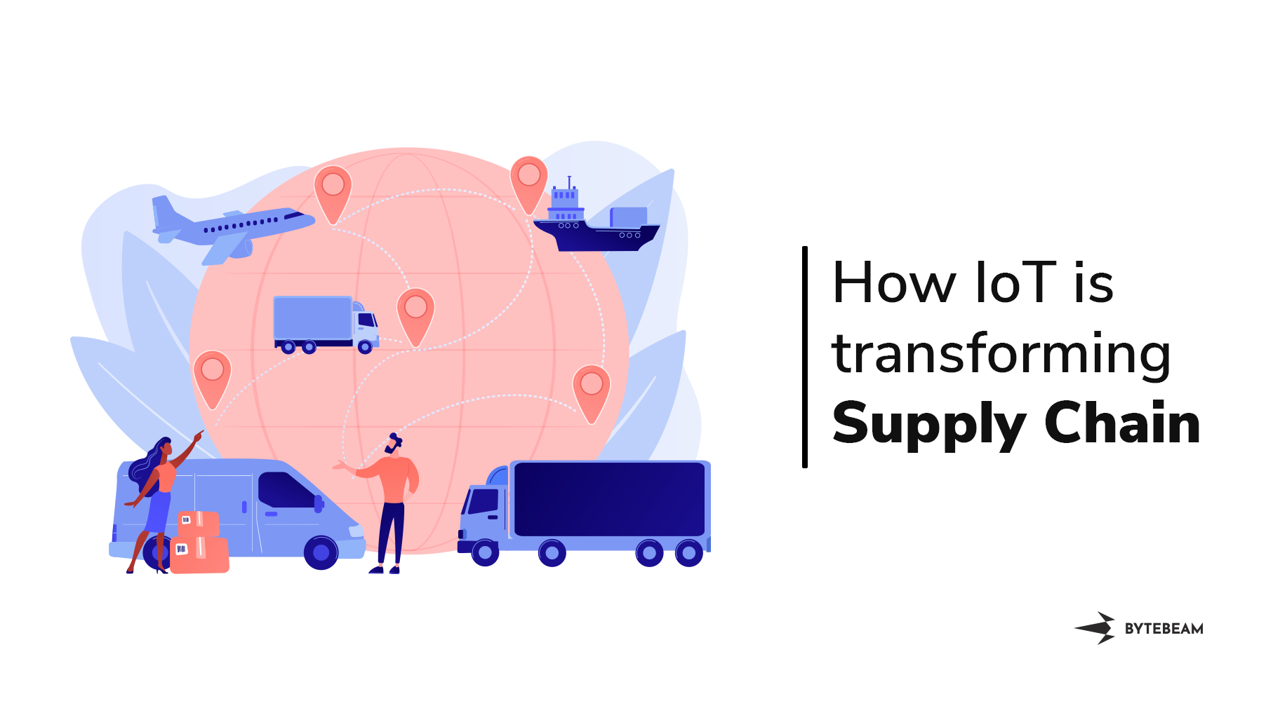 Illustration of IoT transforming Supply chain Industry